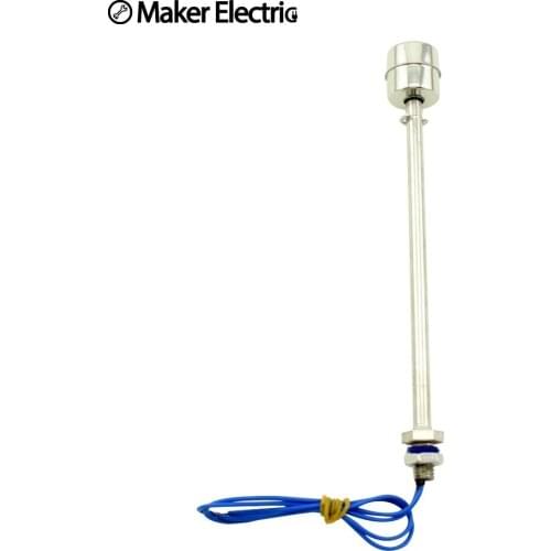220V 1A 50W MK-SFS20010 200mm Liquid Float Switch Water Level Sensor Stainless Steel Double Ball Float Body Length 200mm