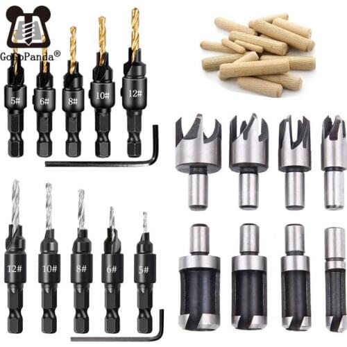 Woodworking Countersunk Drill Set With Hexagonal Handle