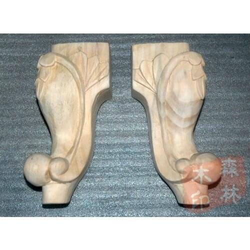 Wood antique home cabinet feet legs sofa legs flower dongyang wood carving chinese style