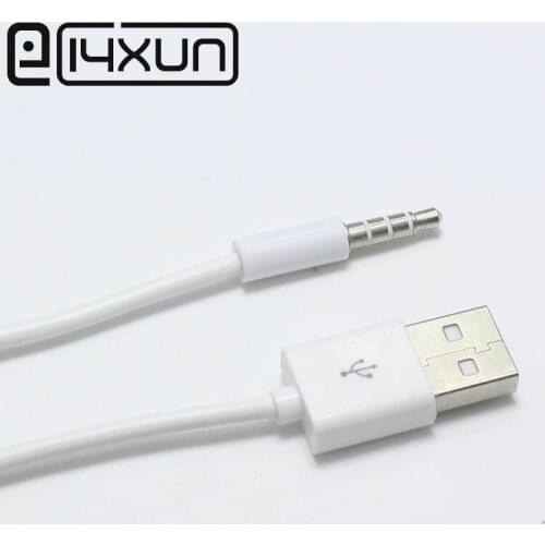 EClyxun 1pcs 3.5mm 4 pole male plug connector to USB 2.0 type A male connector cable adapter for car device MP3/MP4 ect