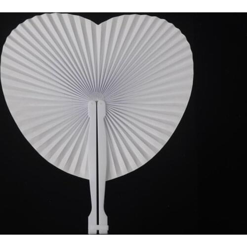 [ Fly Eagle ] 1000pcs X Party Folding Paper Heart Hand Fans Wedding Supplies Wall Hanging Fans Decorations