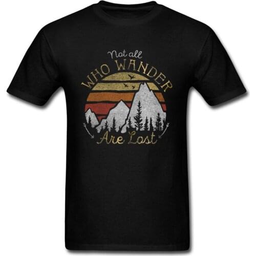 Customized Tshirt Wanderer T Shirt Men Top T-shirts Wholesale Father Day Cotton Tops Tees Hip hop Clothing Vintage Black