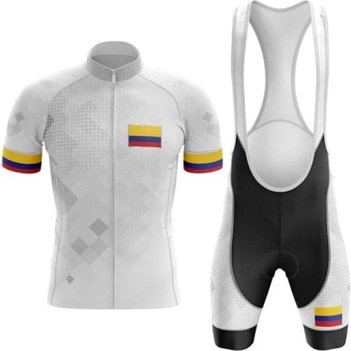 Classic retro Colombia Pro Cycling Set MTB Bicycle Wear Maillot Ropa Ciclismo Bike Uniform Cycling Jersey Set Cycling Clothing