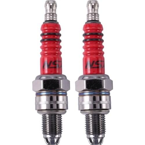 Pack of 2 Racing 3 Electrode Spark Plug A7tc for 50cc 110cc 125cc 150cc Atv Scooter Dirt Bike Go Kart