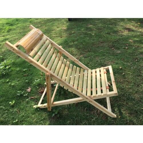 All solid wood lounge chair rocking chair bamboo chair folding chair backrest chair balcony lounge chair leisure chair lunch bre