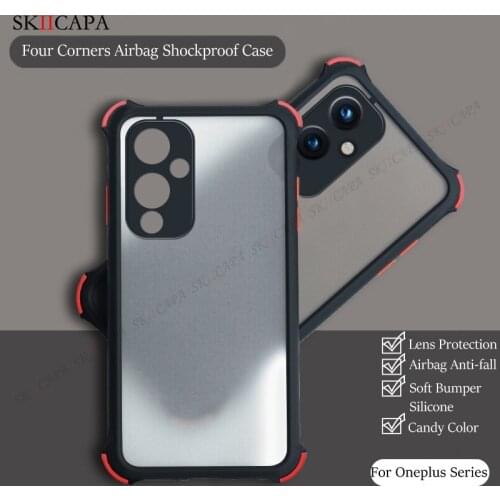 Candy Color Airbag Shockproof Protective Cover For Oneplus 9 Pro 8T Frosted Translucent Phone Case For One Plus Nord N10 5G N100