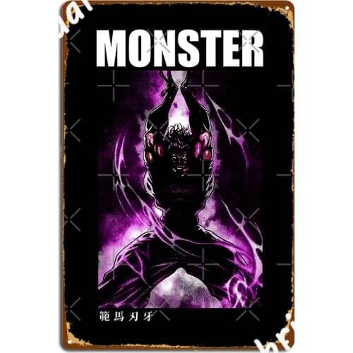 Hanma Yujiro The Ogre Metal Plaque Poster Cinema Garage Decoration Cinema Kitchen Printing Tin Sign Poster