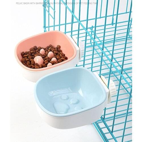 Pet Cat Slow Feeding Bowl Hanging Food Bowls Puppy Slow Down Eating Drinking Feeder Dish Prevent Obesity Bowl Cats Dogs Supplies