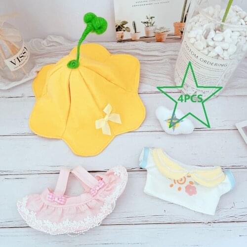 [MYKPOP]KPOP Dolls Clothes & Accessoires - Lovely Clothe 4pcs Set for 20cm Dolls(without doll) Fans Collection SC21051411
