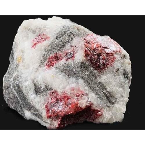 Natural Plum Blossom Cinnabar Quartz Crystal Rough Pendulum Ore Specimen Degaussing Healing Feng Shui Decoration Home Collection