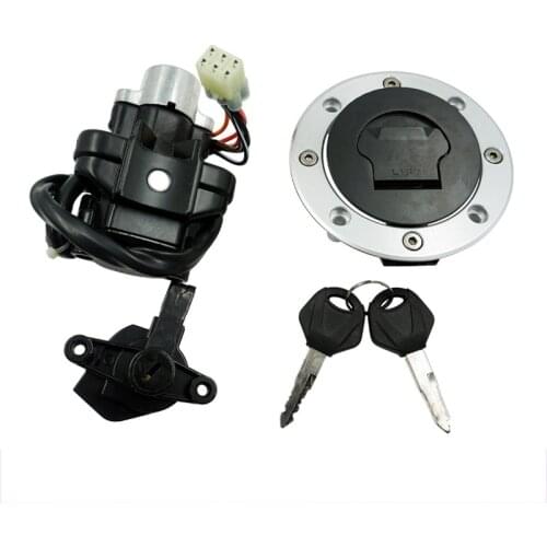 Ignition Switch Fuel Gas Cap Seat Lock Key Set Compatible for Suzuki Bandit 1200 GSF1200 Bandit 600 GSF600S