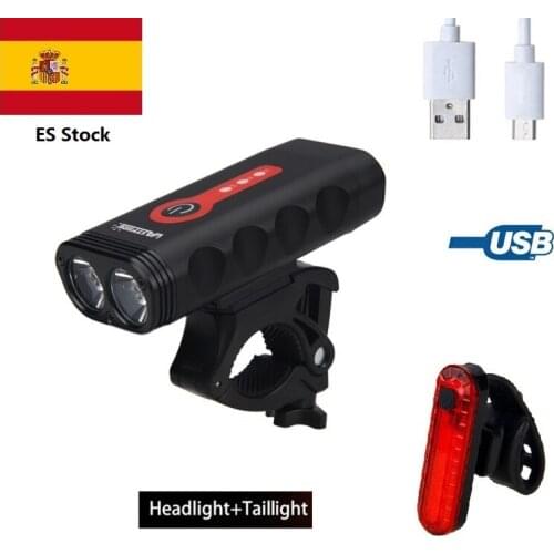 VastFire Rechargeable MTB Bike Light 2 LED lamp beads Bicycle light Lamp USB Front Bike Headlight Cycling Light