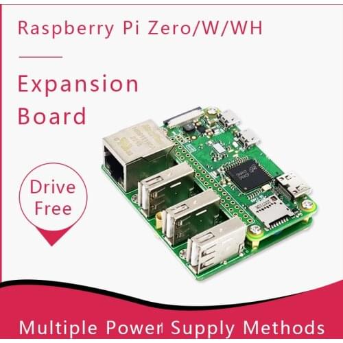 Raspberry Pi Zero W/ WH Expansion Board Ethernet USB Interface 4G Communication Module Metal Shell