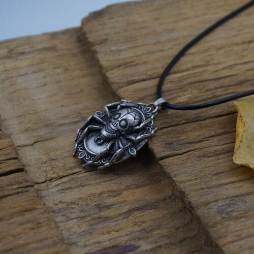 12PCS Best Friends Skull Spider Gothic Pendants Necklaces SanLan Jewelry Delicate Spider