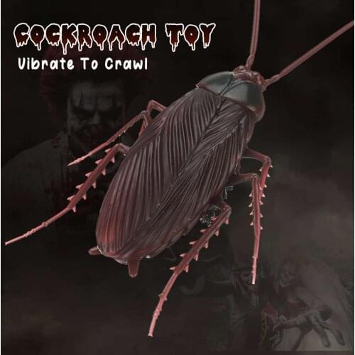 1Pcs Lifelike Cockroaches Toy Halloween Gadget Gags Practical Jokes Toys Plastic Bugs Insect Model