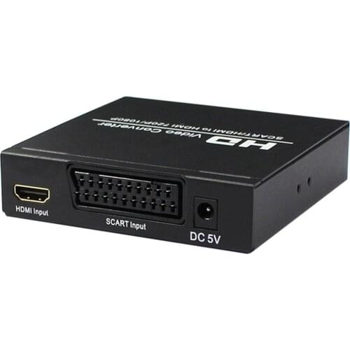 RGB Scart To HDMI-compatible Scaler Converter HD Scart RGB To HDMI-compatible Converter Box with Audio Extractor