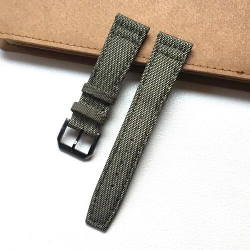 20mm 21mm 22mm Canvas Nylon Bands Folding Clasp for IWC Watch strap PILOT Mark PORTOFINO PIN Buckle Watches Accessories Tool