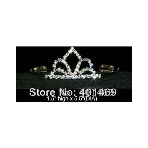 SLV rhinestone pointed crown wedding party tiara hair ornament jewelry jewelry accessories free ship