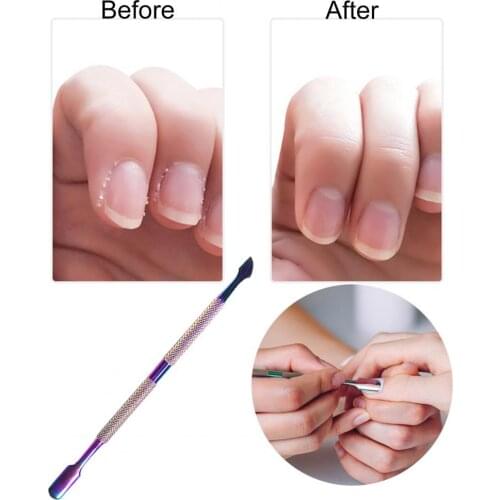 Anti-Slip Stainless Steel Stainless Steel Cuticle Removing Pusher for Adult