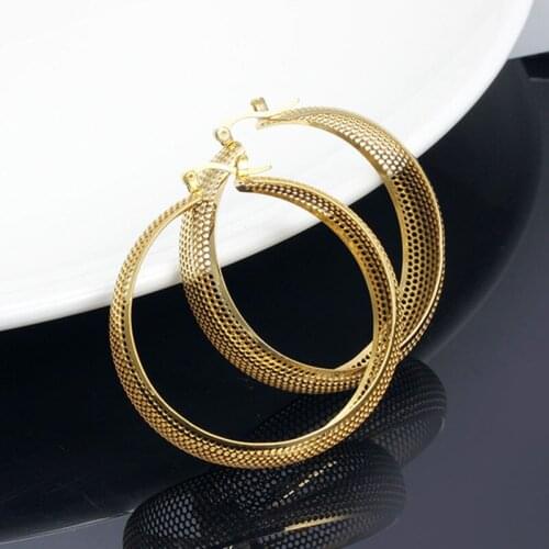 GorGor Dangle Earring Women Stainless Steel Golden Hollow Small Exquisite Simple Fashion Accessories EH-101