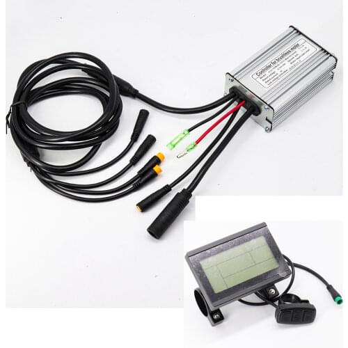 Electric Bike Controller Waterproof 36V 48V 350W 500W Ebike Controller with Bullet Connector Suitable KT LCD3 LCD4 LCD5 Display