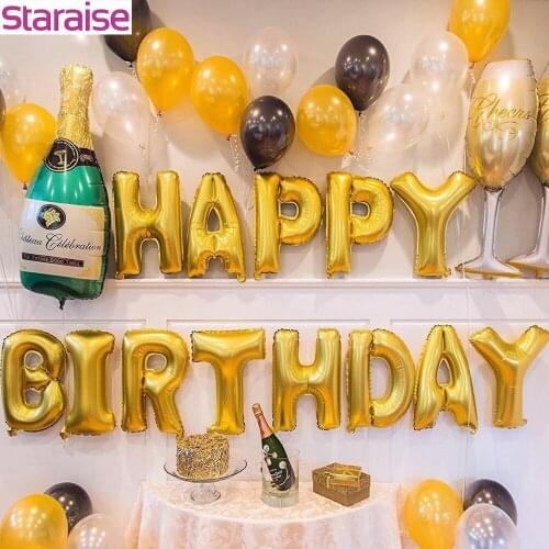 Staraise Happy Birthday Balloons 18th 30th 40th 50th 60th Number Balloon Birthday Party Decoration Adult Party Decor Accessory