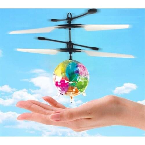 Explosion Type Floating Toy Sensor Smart Touch Interaction New Tripod Luminous Ball Remote Control Sensor Aircraft Luminous Toys