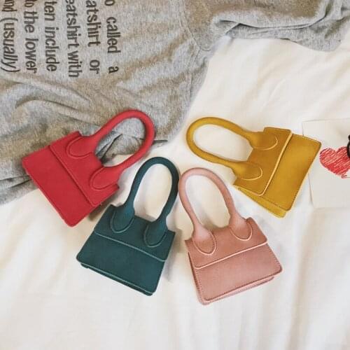 Womens bag 2021 new simple and wild scrub small square bag baby fashion small messenger bag