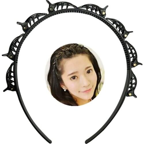 1PC Black Brown Braider Hair Clips Burst Pin Hairdo Bring Hair Hoop Multi-storey Wisp Air Weave Head Hoop Styling Tools