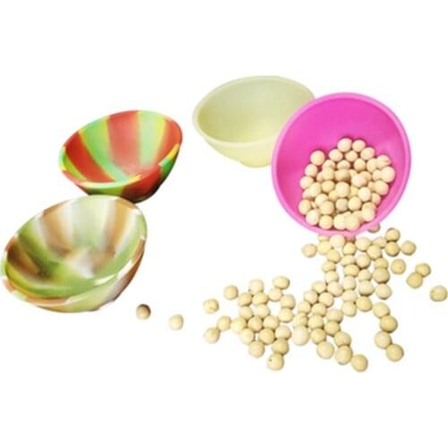 10Pcs/Set Mini Silicone Pinch Bowls Soft Flexible Baby Feeding Bowl Kitchen Supplies Random Color #A