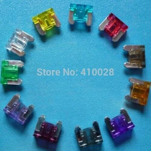 10000pcs micro Mini Assorted Car Blade Fuse AutoTruck SUV Fuses 1A 2A 3A 5A 7.5A 10A 15A 20A 25A 30A 35A 40A Free shipping