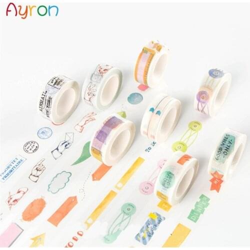 15mm X 7m Learn Tool identification Masking Washi Tape Decorative Adhesive Tape Decor Diy Sticker Label Stationery