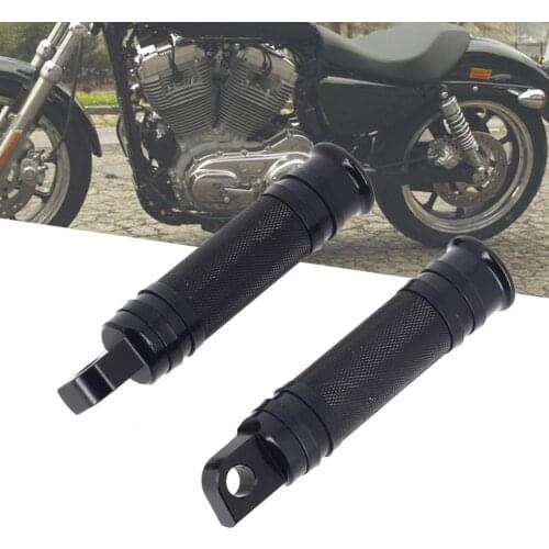 2pcs Black Sliver CNC Aluminum Motorcycle Motor Bike Footrests Footpegs Foot Rests Pegs Set for 883/Dyna/Softail/Fat Boy