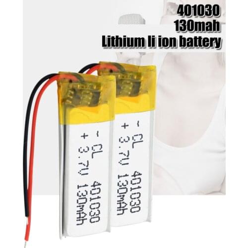 3.7V 130mAh 401030 Lithium Polymer Ion Li Ion Battery Bms Protected For Bluetooth Headset Selfie Stick Recording Pen GPS PDA