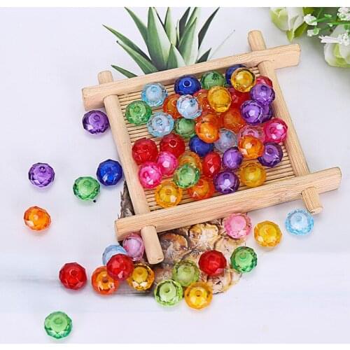 50pcs 8mm Beads Toys For Children Girl Gifts DIY Lacing Necklace Bracelets Kids Kindergardon Beaded Puzzles Educational Toy