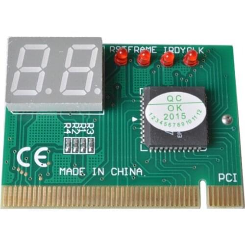 PCI Post Card Adapter Post Card PC Diagnostic 2 Digit Motherboard Tester Analyzer Plastic Metal High Stability Code for Computer
