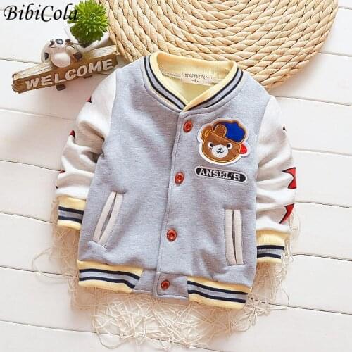 Boys Baseball Uniform Spring Autumn Childrens Clothes Casual Kids Add velvet to keep warm Sportswear girls Boys Jacket Coats