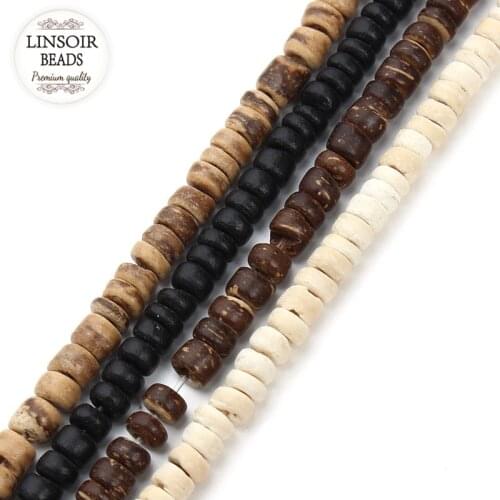 5mm Oblate Natural Wood Beads For Jewelry Making Round Loose Wooden Space Beads Tire Ball Fitting Necklace Bracelet Perle Bois