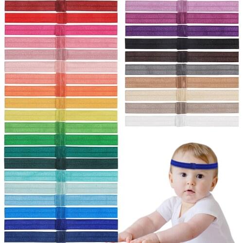 XIMA 60pcs/lot Elastic Headbands Soft Stretch Headband Shimmery Stretchy Kids Hair Accessories
