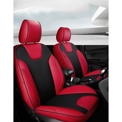 Custom car Seat Covers leather for Ford Edge Focus auto products car seat caution beige black red car accessories car sticker