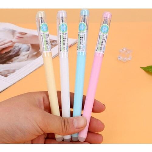 Candy Color Erasable Pen Kawaii Stationery Erasable Pen Creative Cartoon Cute Pens New Writing 0.5MM Gel Pens School Supplies