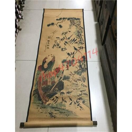 Chinese Painting, Ancient Painting, Celebrity Calligraphy Landscape Figure Painting, Xiashan Tiger Painting