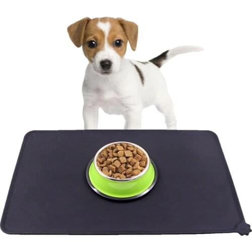 Waterproof Non-slip Pet Feeding Mat Silicone Pet Food Mat Dog Bowl Mat Pet Feeding Tray For Cats and Dogs Pet Tool Suppies