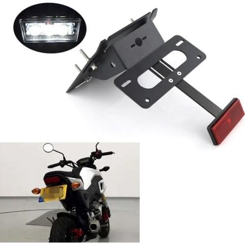 Motorcycle License Plate Holder Bracket Fit For Honda Grom MSX 125 MSX125 2017-2021 Rear Tail Tidy Fender Eliminator Kit