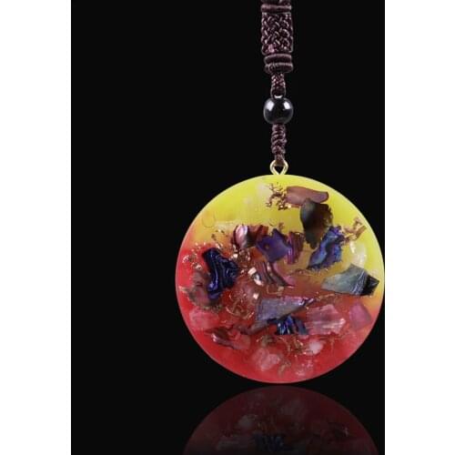 Shell Orgone Pendant Necklace Orgonite Energy Generator Healing Crystal Necklace Spiritual Jewelry Men Women
