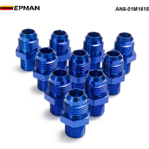 10PCS/LOT AN8 - M16*1.5 Straight Male Oil Cooler Fuel Oil Hose Fitting Adapter AN8-01M1615