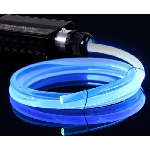 Underwater outdoor side glow fiber optic swimming pool light