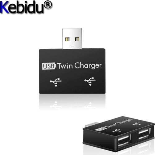 Kebidu Portable Mini USB Hub USB To 2 Port Charger Hub Adapter USB Splitter
