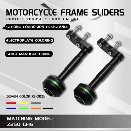 Motorcycle CNC Crash Pad Frame Slider Falling Protection For Z250 Z300 2013 2014 2015 2016 13 14 15 16