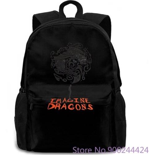 Lamun Imagine Dragons Round Collar Print women men backpack laptop travel school adult student